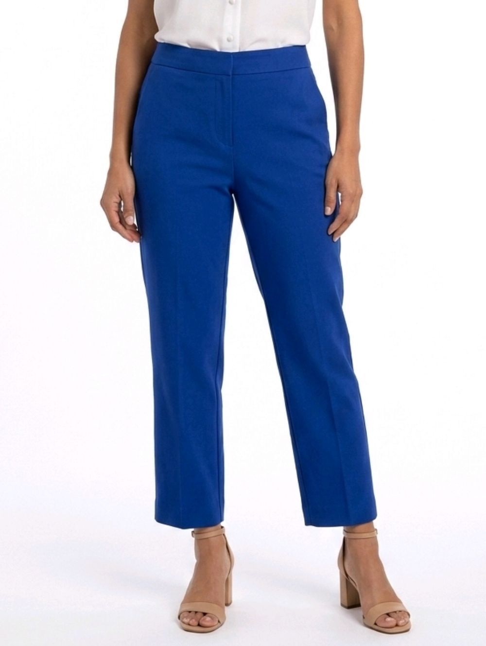 J Crew Martie Royal Blue Slim Fit Ankle Cropped Pant Size 12